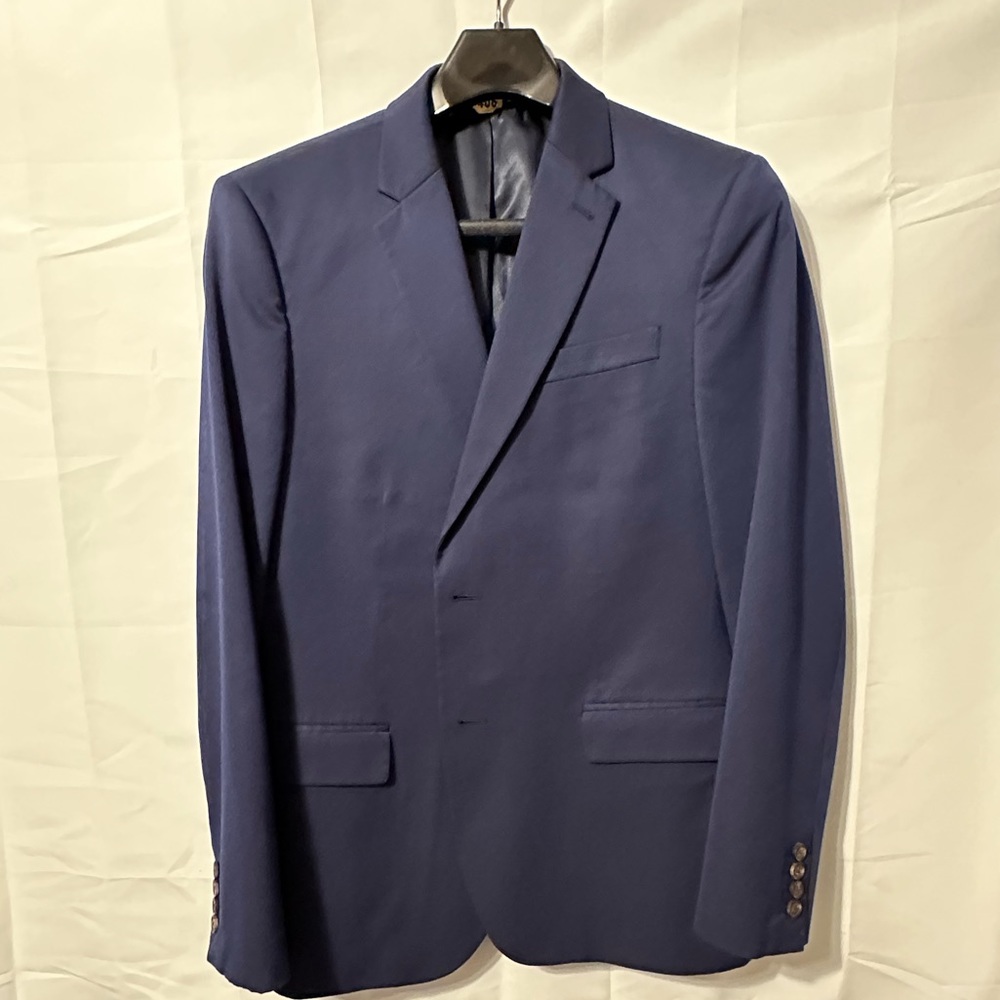 J. Ferrar Navy Mens Slim Fit Suit Jacket & Pants